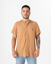 Camisa hombre Tarantino café claro (Chalis)